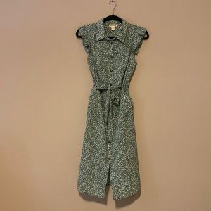 Monteau Green Floral Print Dress